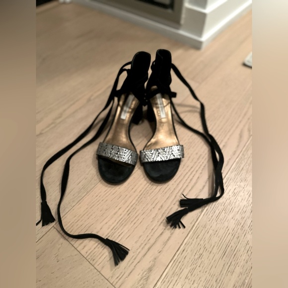 Cynthia Vincent Lace Up Sandals with Suede Tassels - Picture 4 of 6